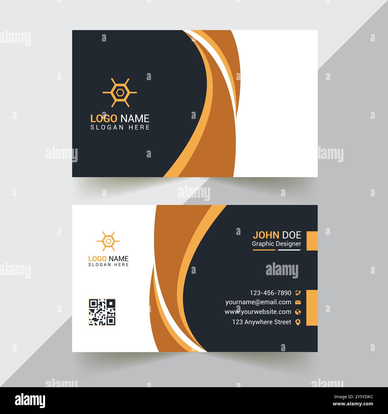 Corporate Business Card Design Stock Vector
