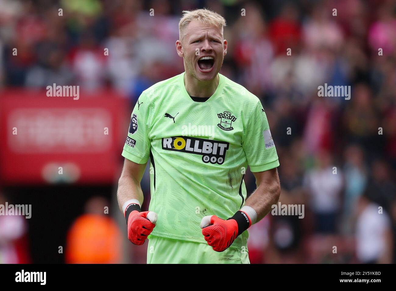 Aaron Ramsdale of Southampton celebrates - Southampton v Ipswich Town ...