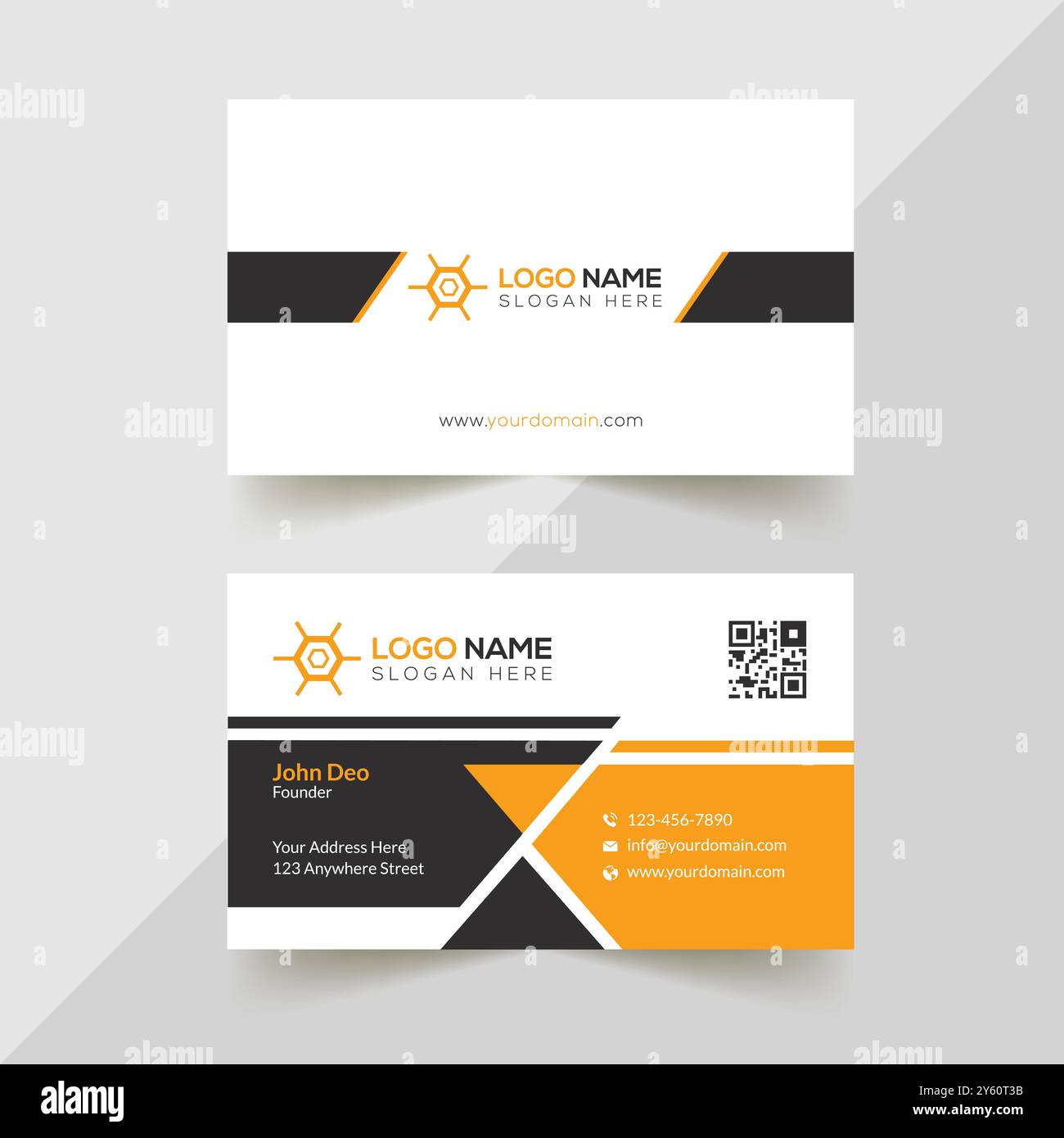 Minimal Business Card Design Template Stock Vector