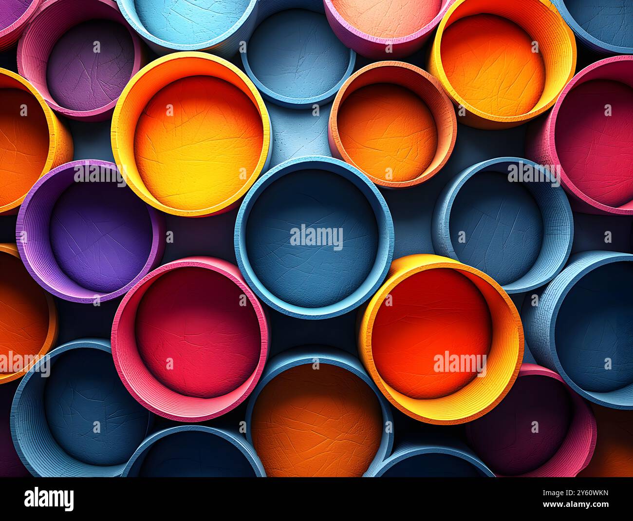 Discover a vibrant 3D abstract geometric pattern featuring colorful ...