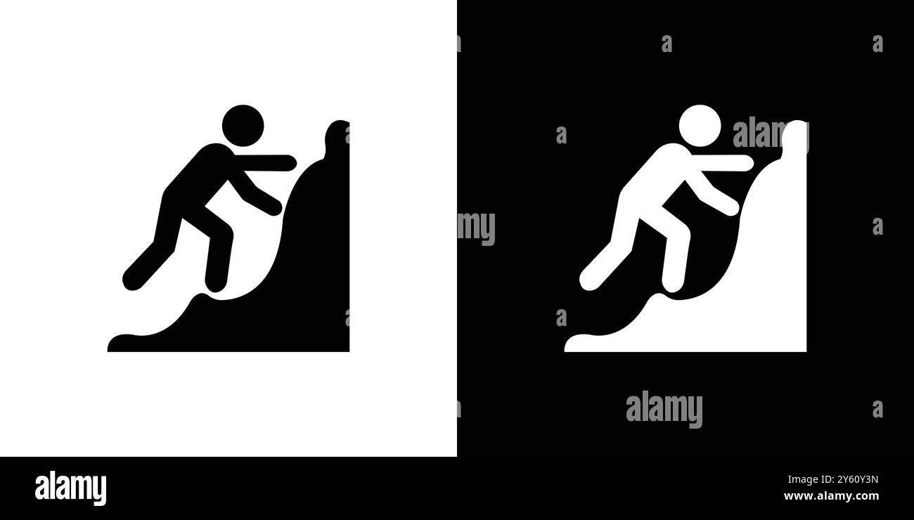 Climbing icon vector logo set collection or bundle pack group Stock ...