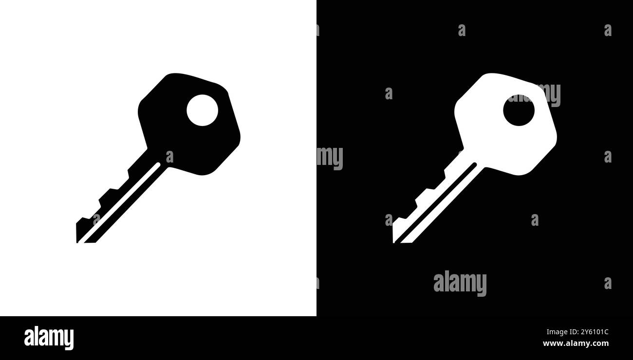 Door key icon vector logo set collection or bundle pack group Stock Vector