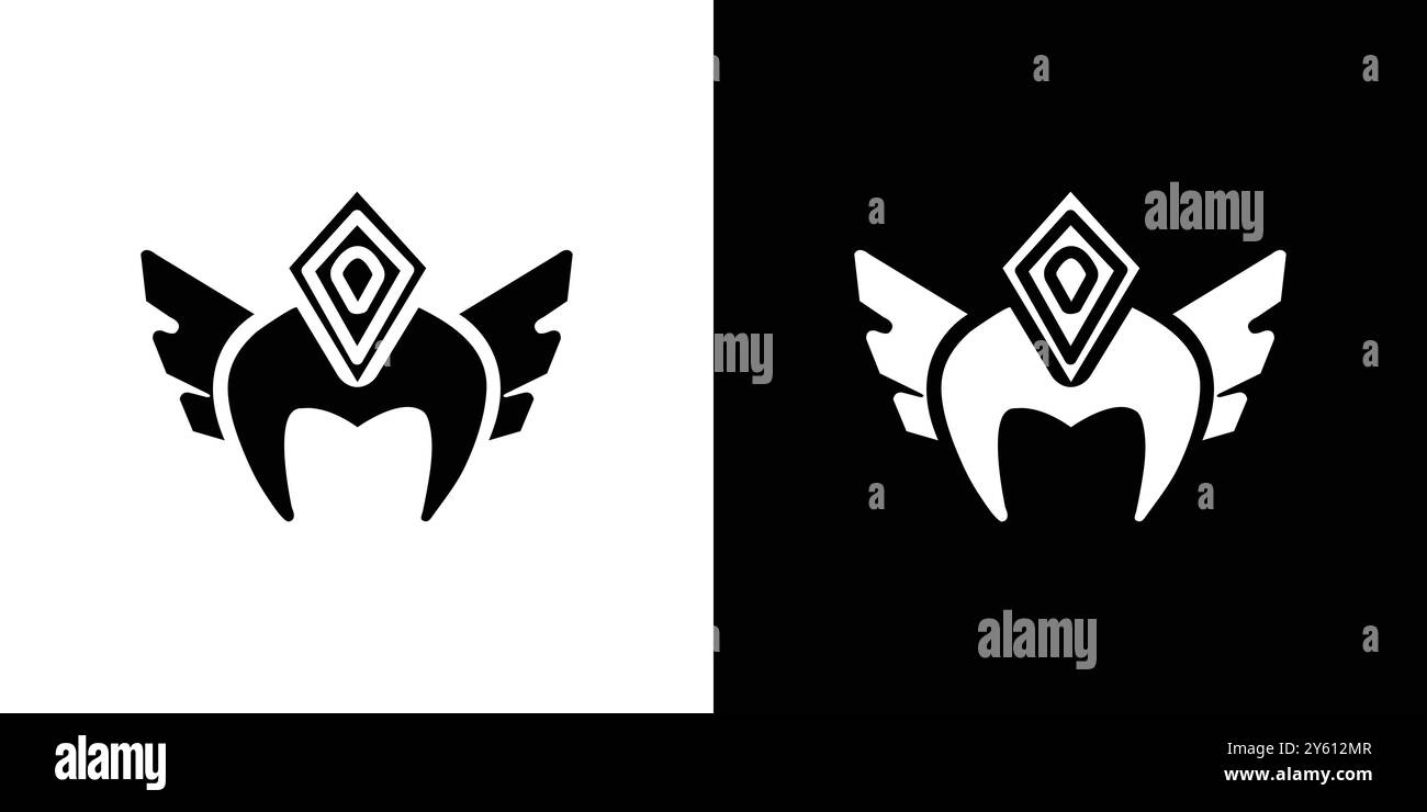 valkyrie icon vector logo set collection or bundle pack group Stock Vector