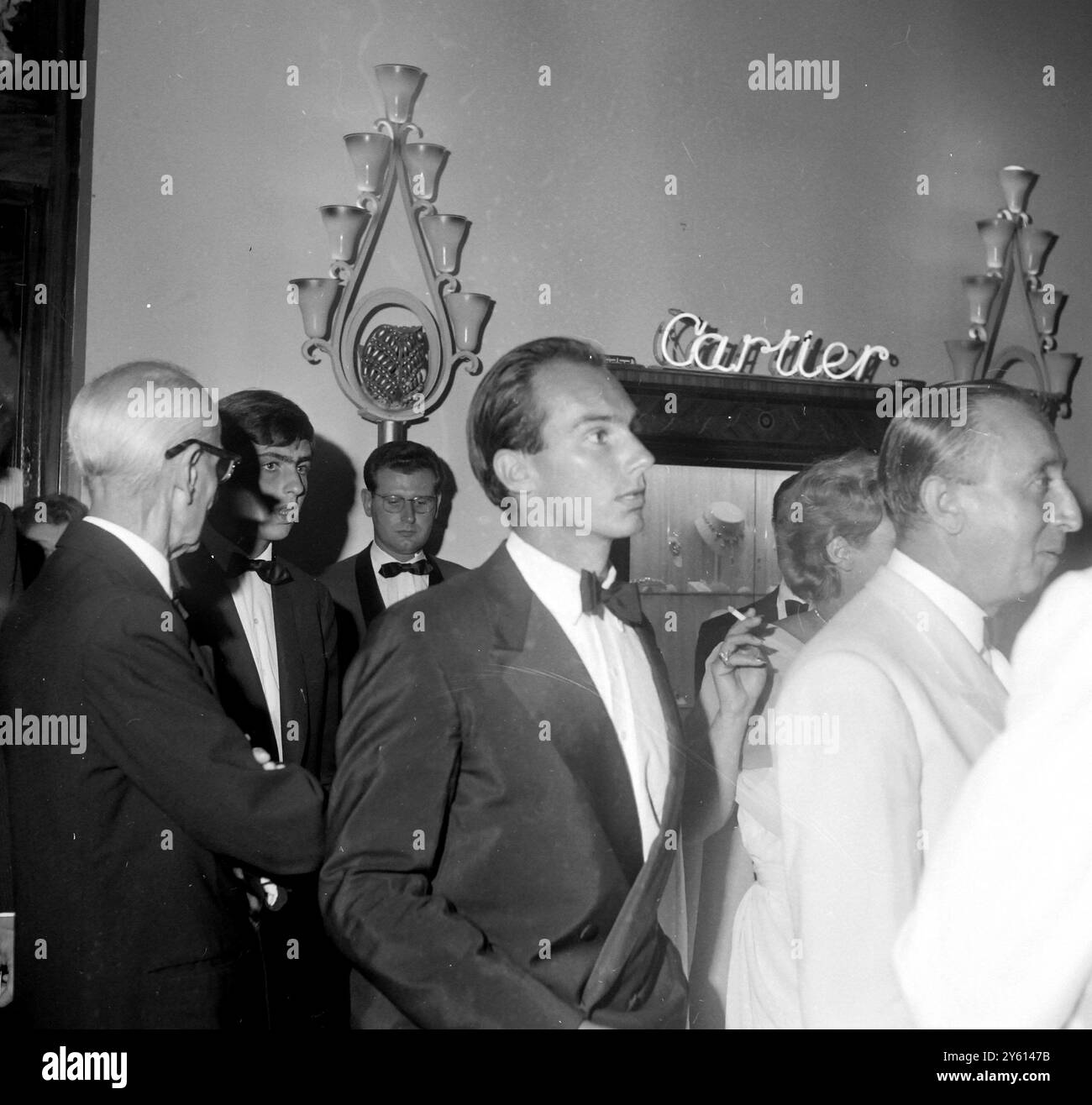KARIM AGA KHAN AT INTERNATIONAL SPORTING CLUB MONACO   9 AUGUST 1960 Stock Photo