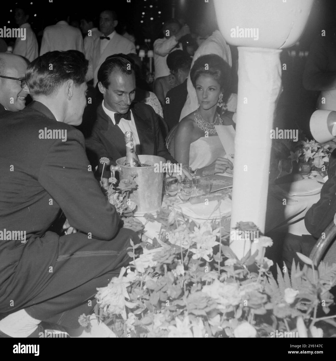 KARIM AGA KHAN AT INTERNATIONAL SPORTING CLUB MONACO   9 AUGUST 1960 Stock Photo