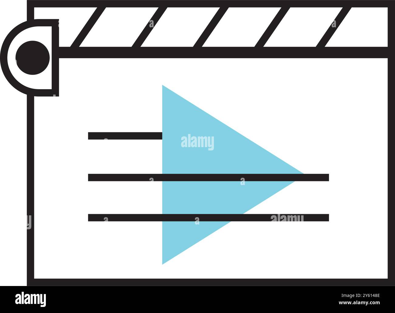 Clapperboard icon vector illustration logo design Stock Vector