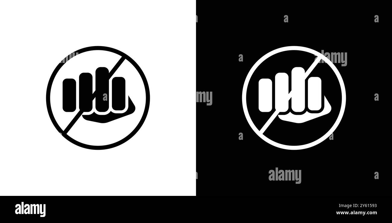 Stop violence icon vector logo set collection or bundle pack group Stock Vector