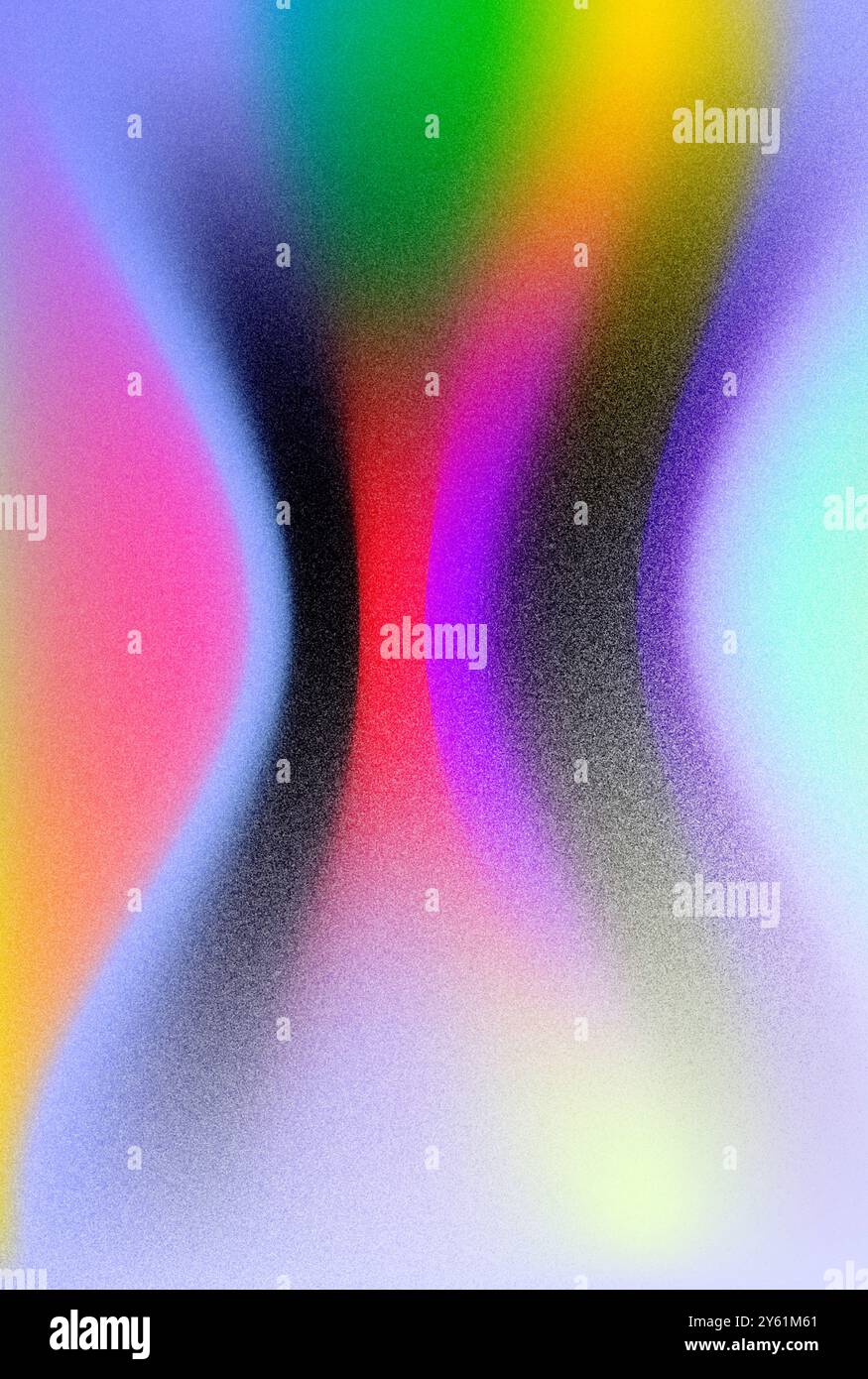 Grainy bright multicolored abstract background with smooth gradient transitions, retro background Stock Photo