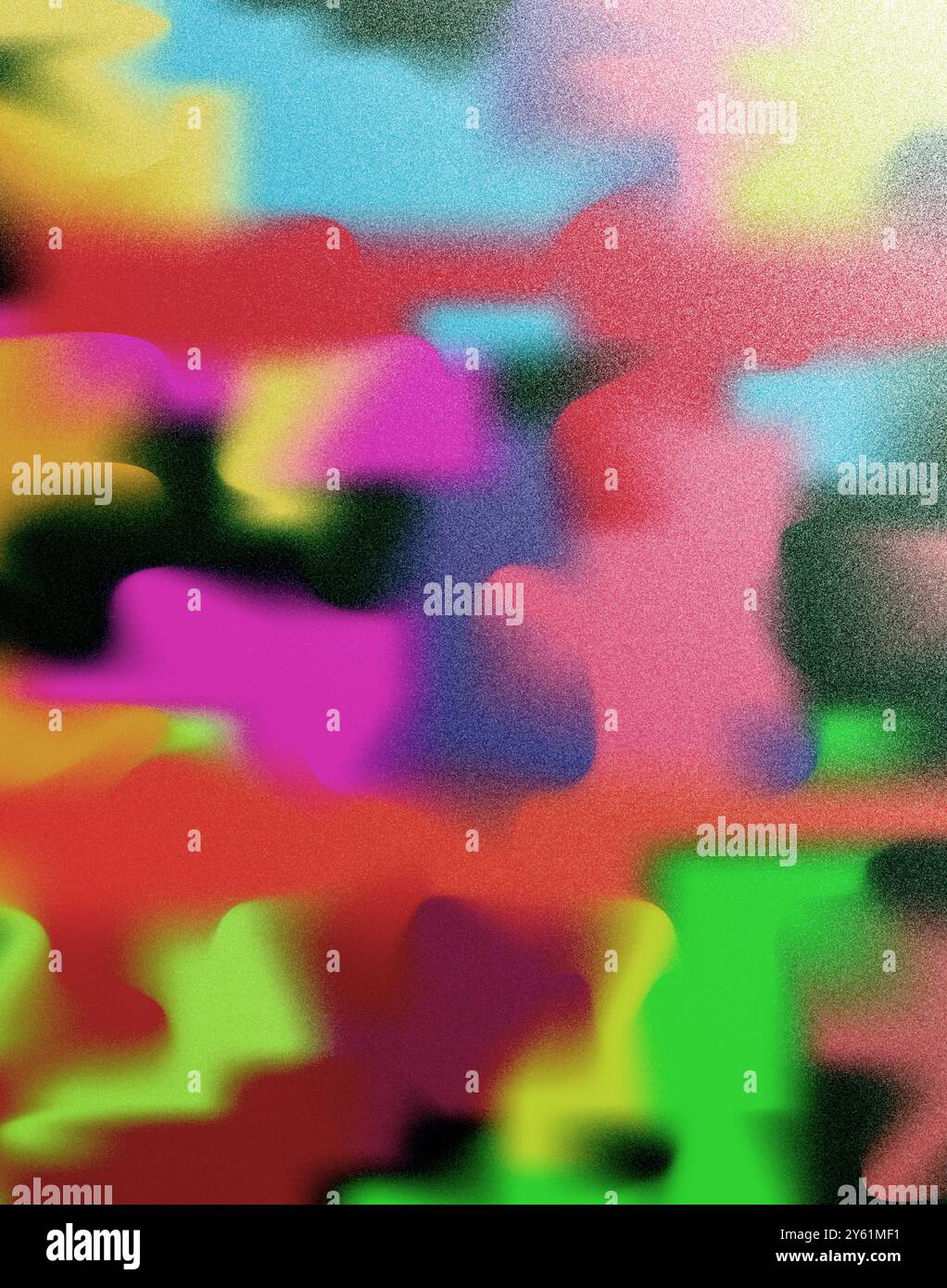 Grainy bright multicolored abstract background with smooth gradient transitions, retro background Stock Photo