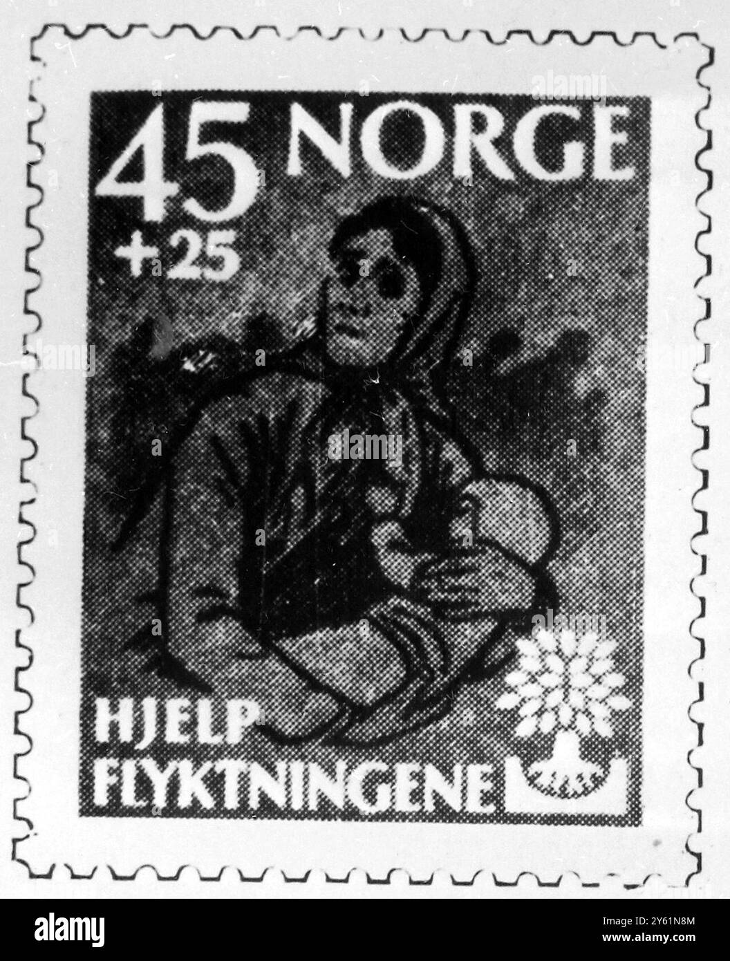 STAMPS NEW NORWEGIAN WORLD REFUGEE YEAR STAMP 14 MARCH 1960 Stock Photo ...
