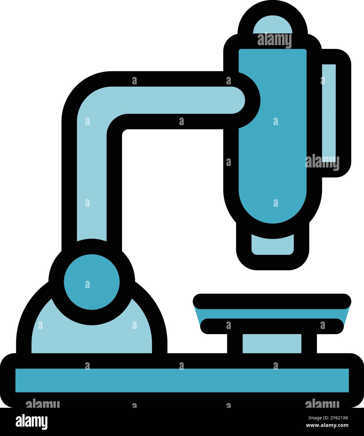 Laboratory microscope focusing on sample for scientific research ...