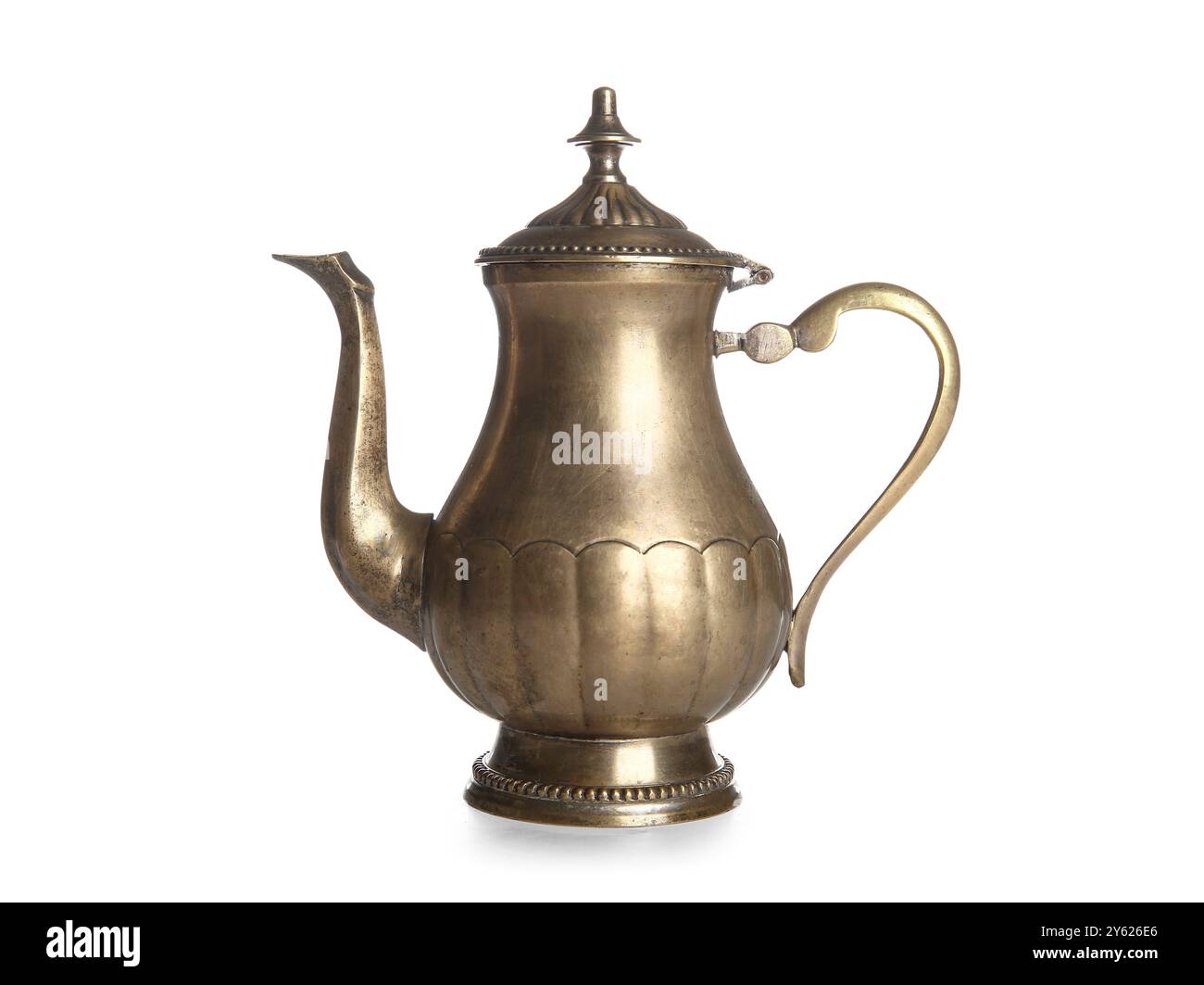 Vintage teapot on white background Stock Photo