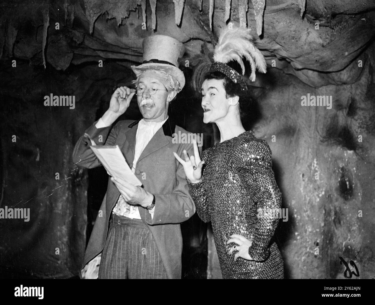 Actors in a pantomime. [No caption] 15 December 1947 Stock Photo - Alamy