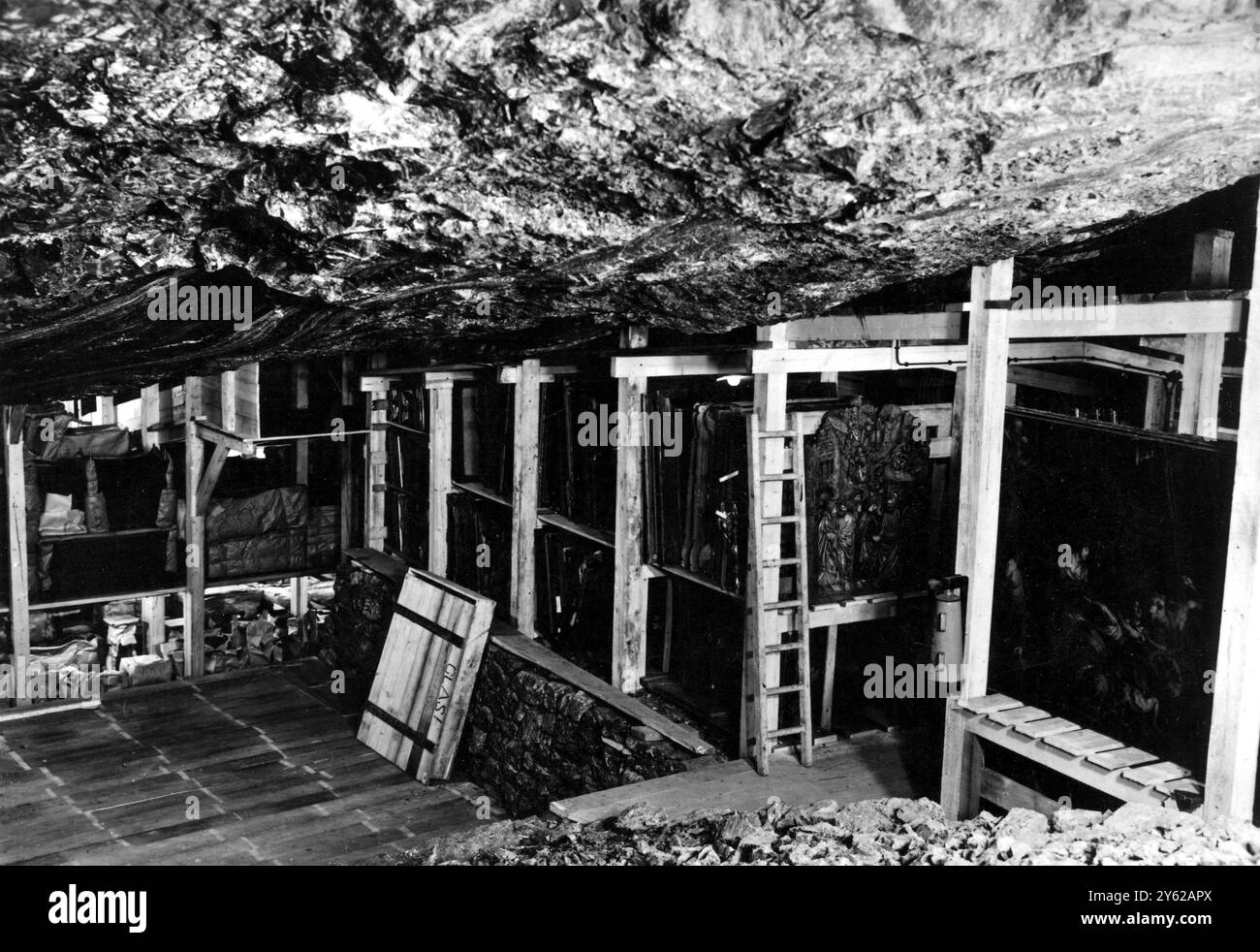 Nazi War Loot In the salt mines of Altaussee Stock Photo