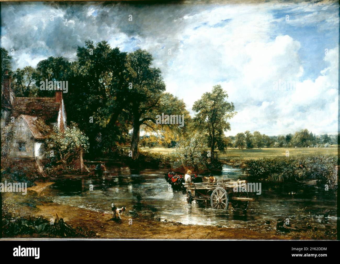 Vintage 1960 Constable “Stoke by Nayland” Landscape Art Print Vintage 1960 Constable “Stoke by Nayland” Landscape Art Print