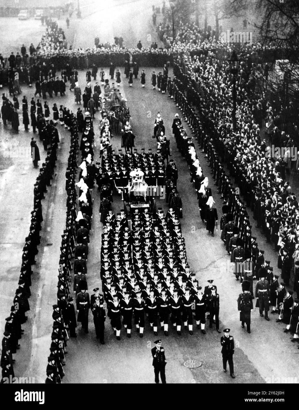 The Funeral Procession Of King George VI Leaving Horse Guards Parade On 