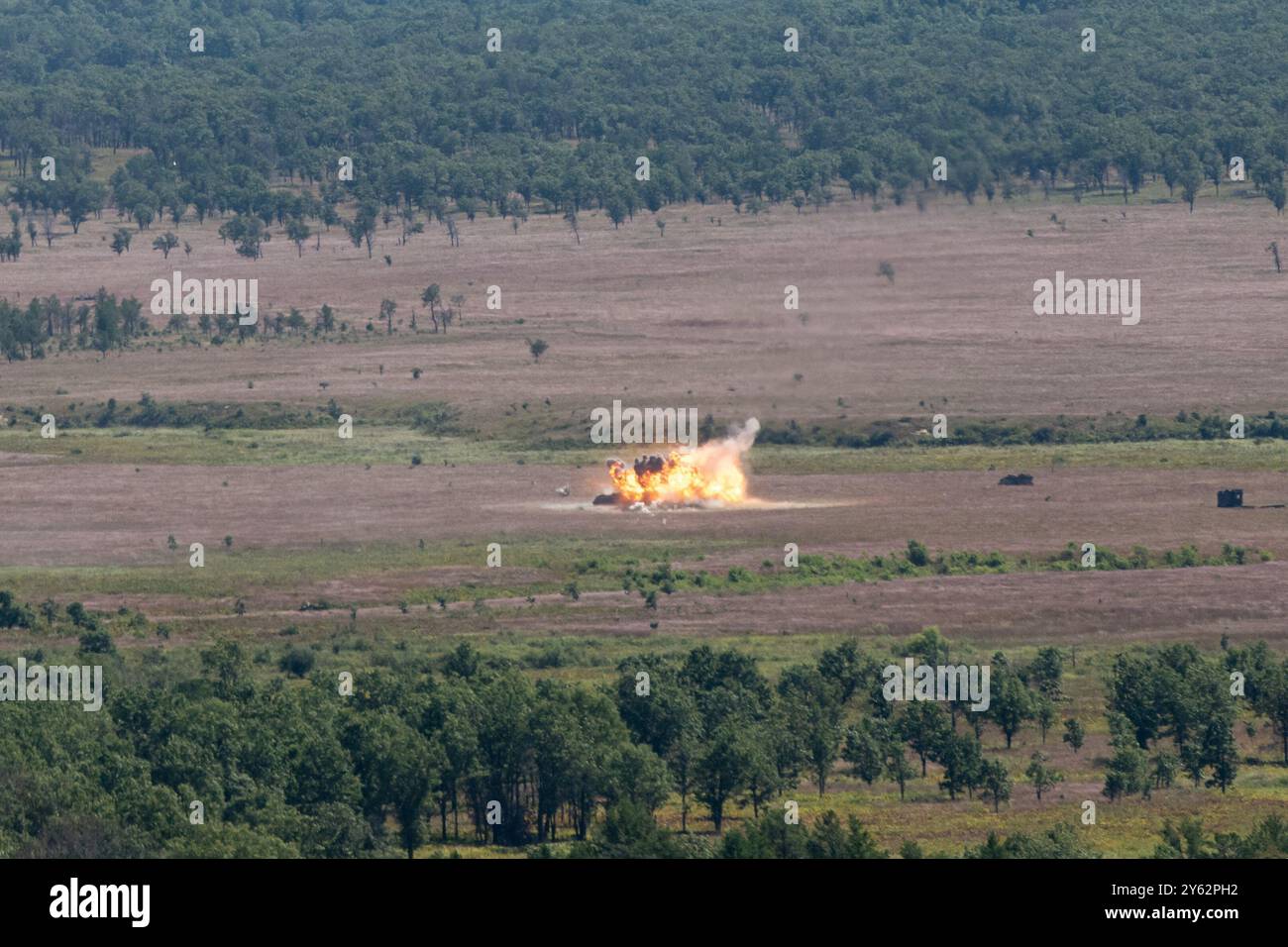 303rd Fs Whteman Afb A bomb hits its mark on the impact area from an A-10C Thunderbolt II ...