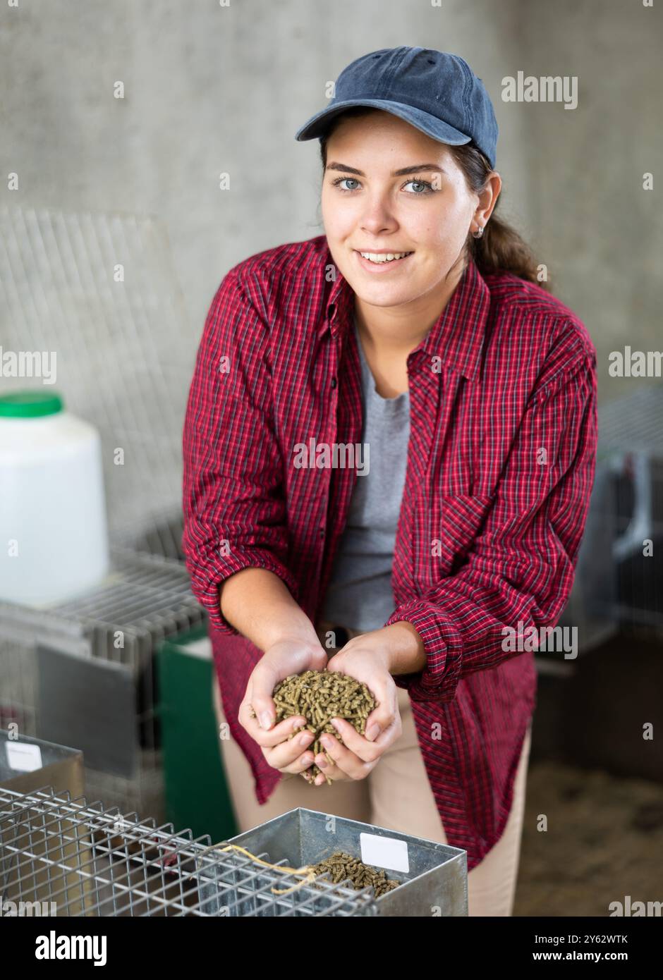 Farmer showing farm animals hi-res stock photography and images - Alamy