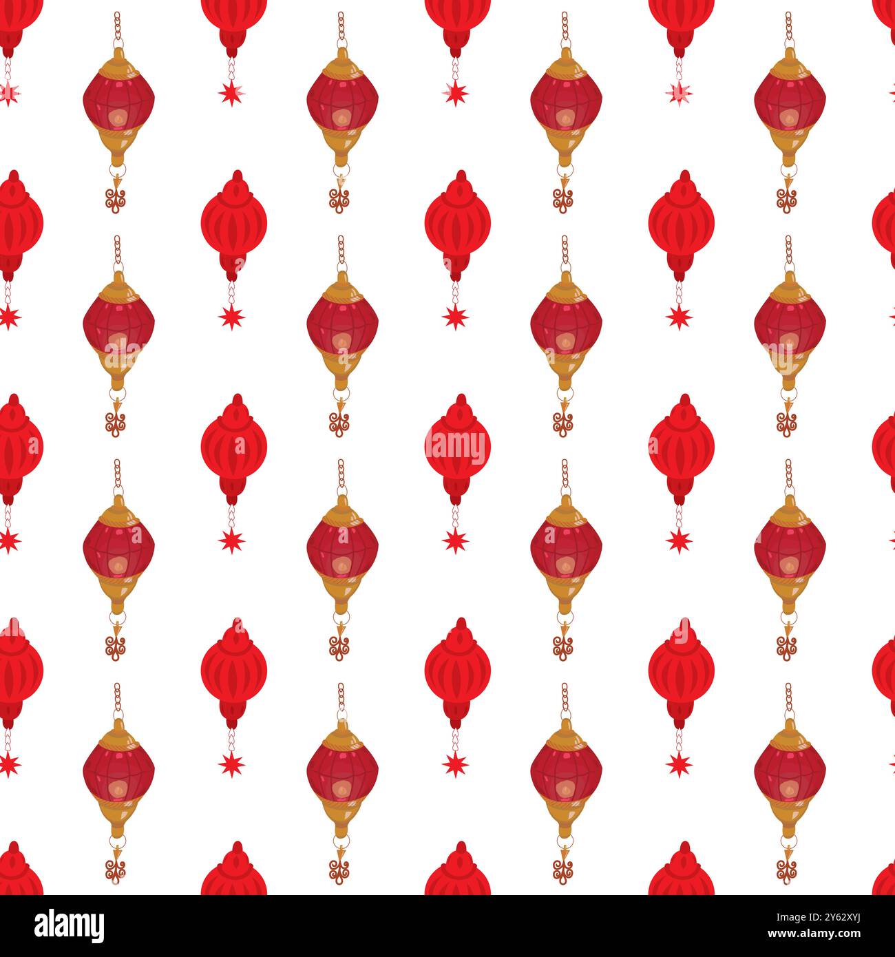 Vintage Christmas tree toys. Seamless pattern. Vector illustration on a white background. Stock Vector