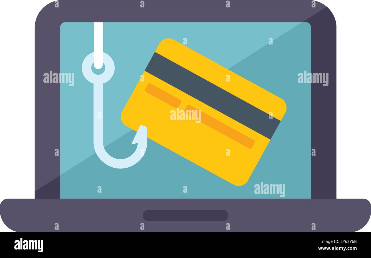 Laptop credit card fishing hi-res stock photography and images - Alamy