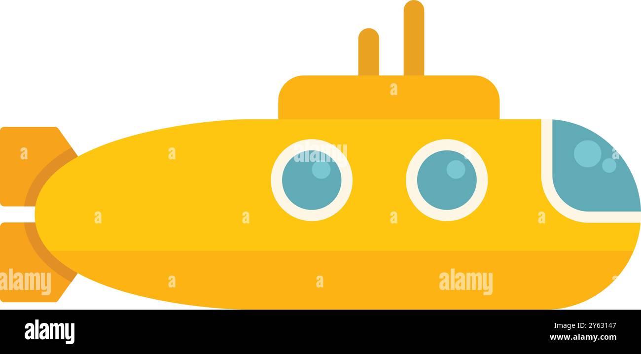 Yellow submarine exploring the ocean depths, perfect for projects ...