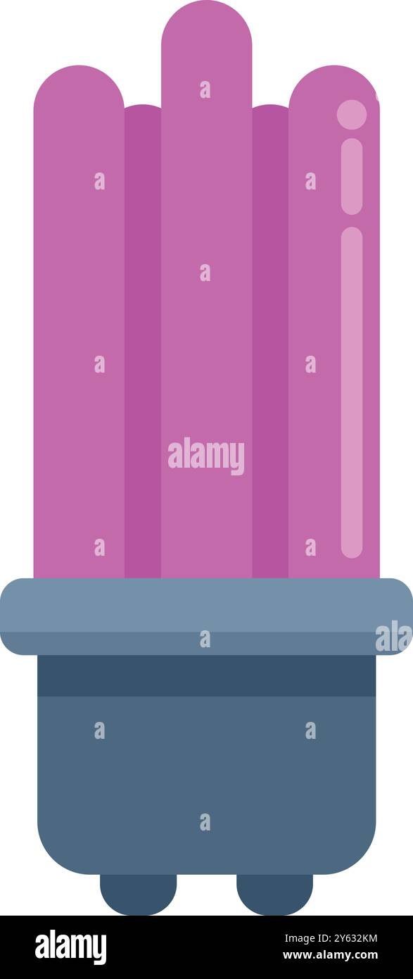 Ultraviolet fluorescent light bulb emitting ultraviolet light flat