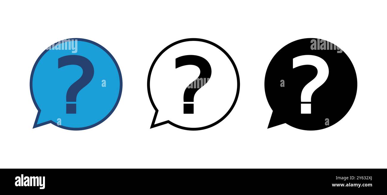 Question icon vector. question mark icon vector. Stock Vector