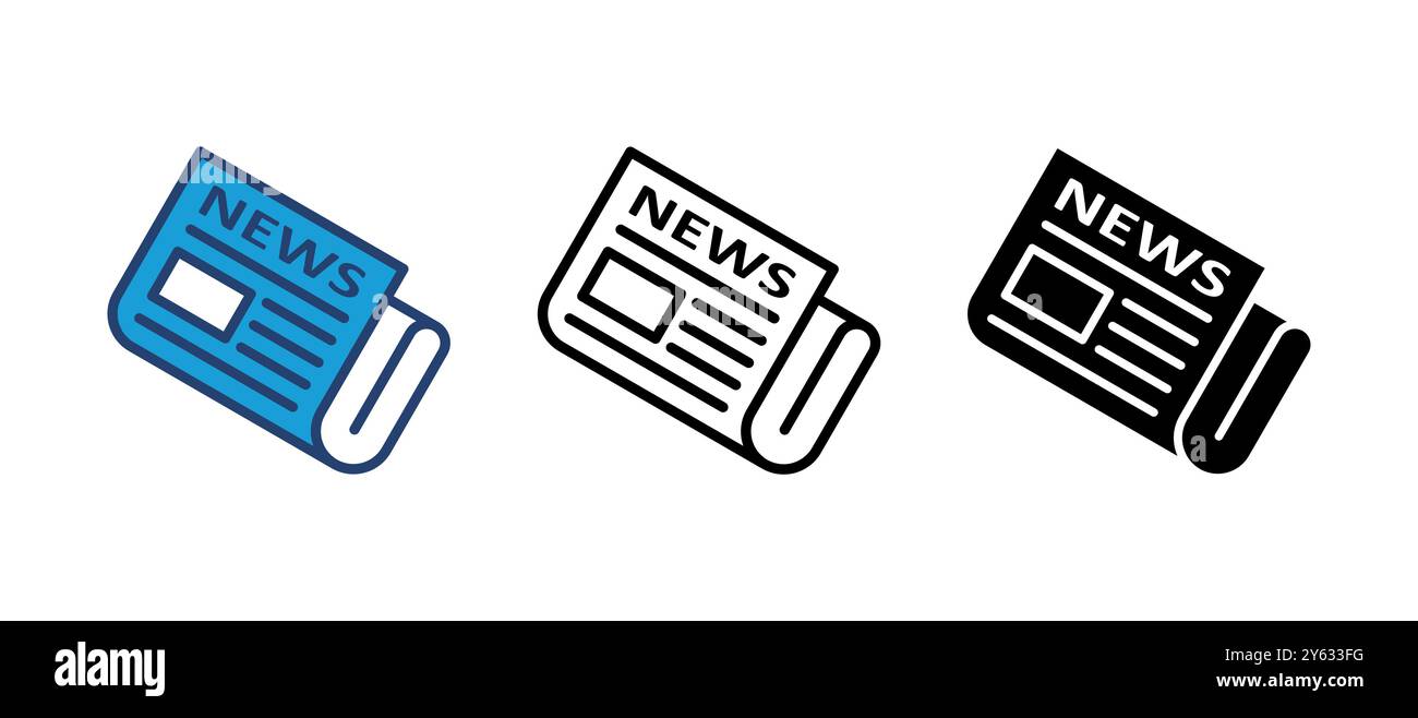 Newspaper icon vector. news paper vector sign Stock Vector