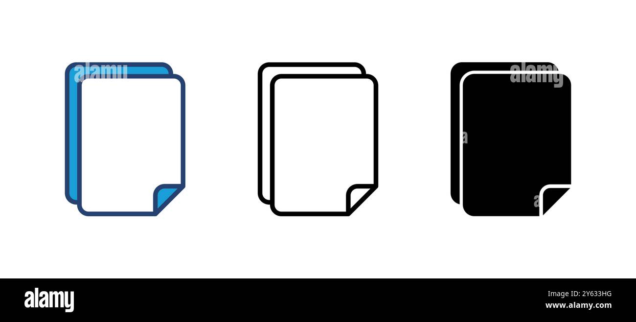 Document icon vector. Paper icon. File Icon Stock Vector