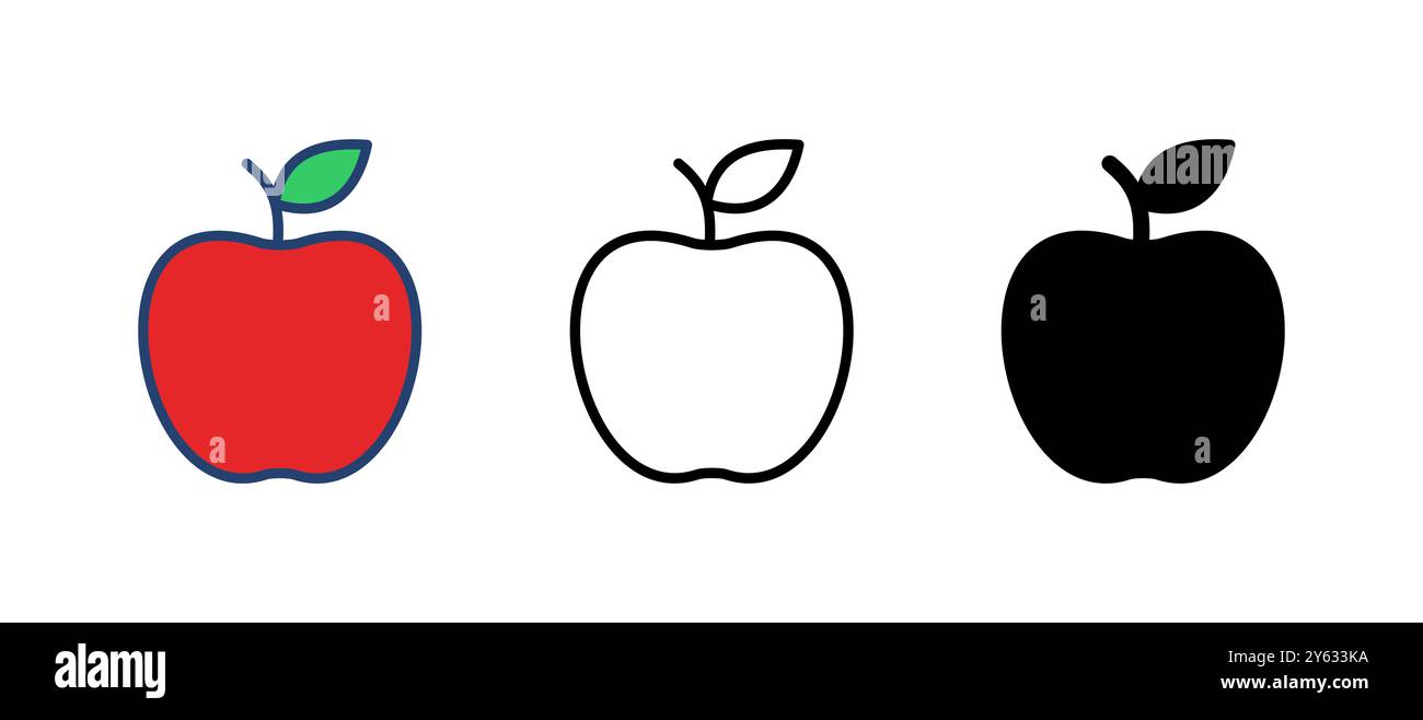Apple icon vector. Apple vector icon. apple symbols for your web design. Stock Vector