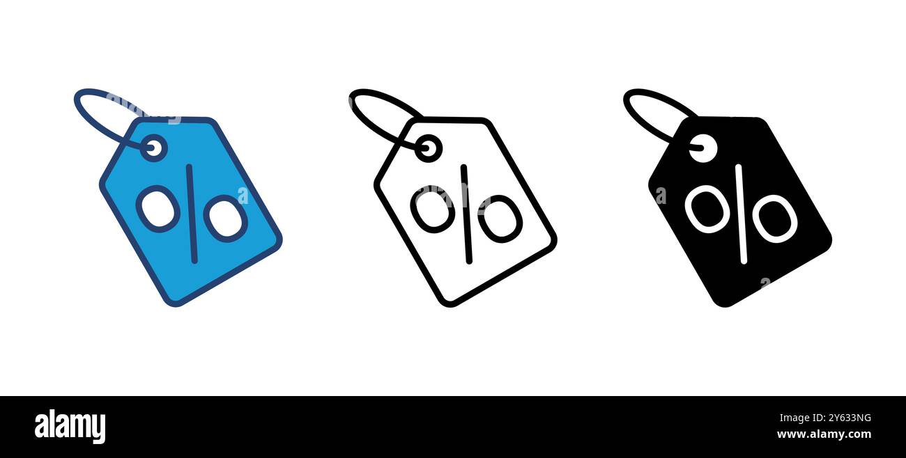 Discount icon vector. Discount tag icon. Stock Vector