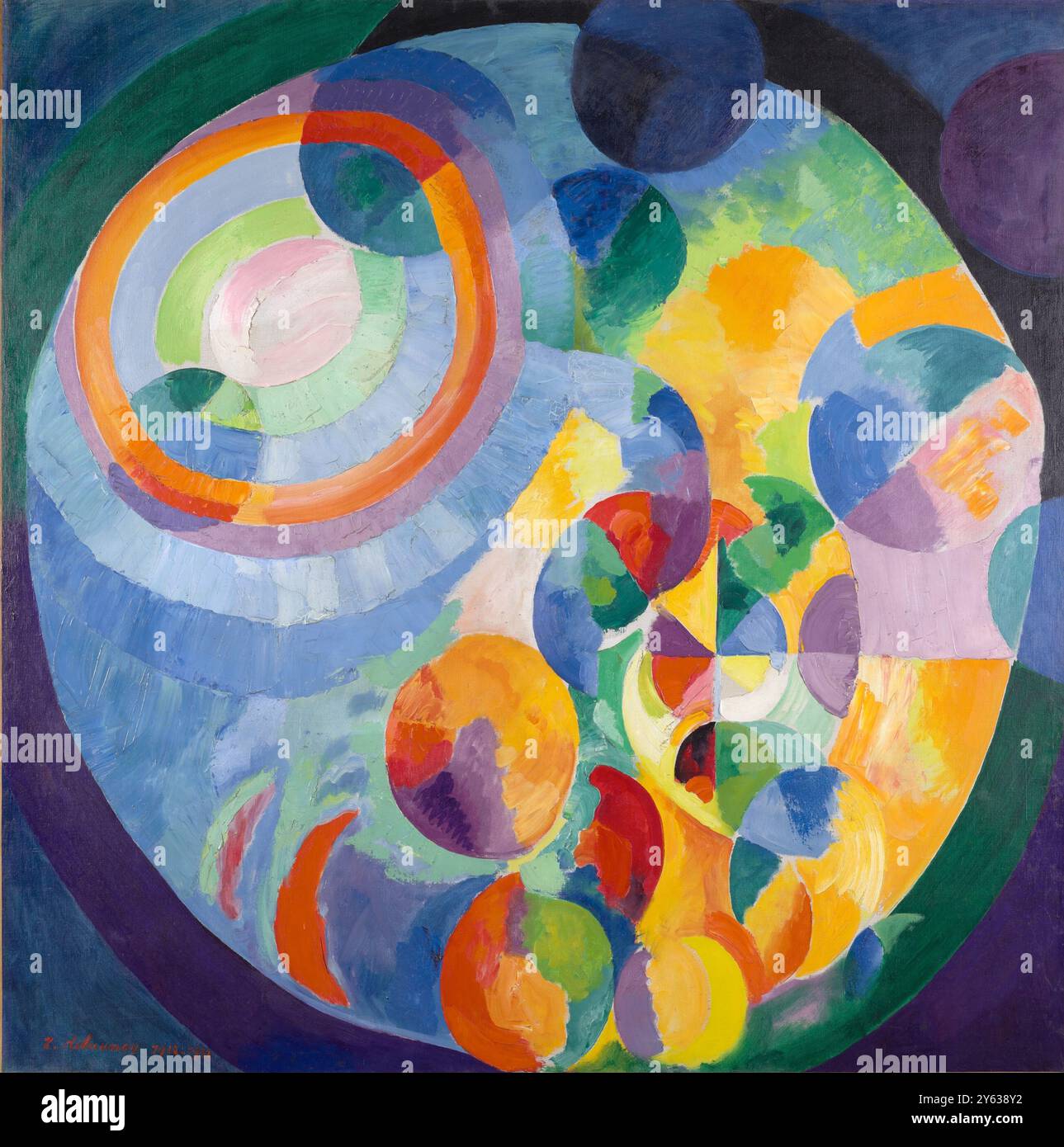 Circular Forms. Sun, Moon. Museum: Kunsthaus Zürich. Author: Robert Delaunay. Stock Photo