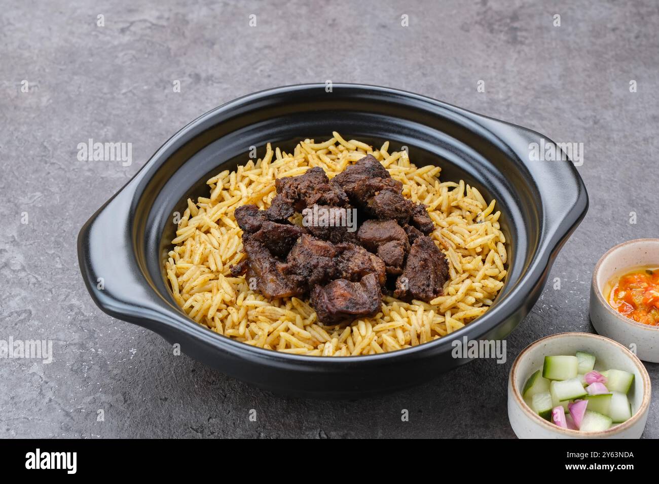 Nasi Kebuli Kambing, Arabian Rice with herb, spices and goat meat ...