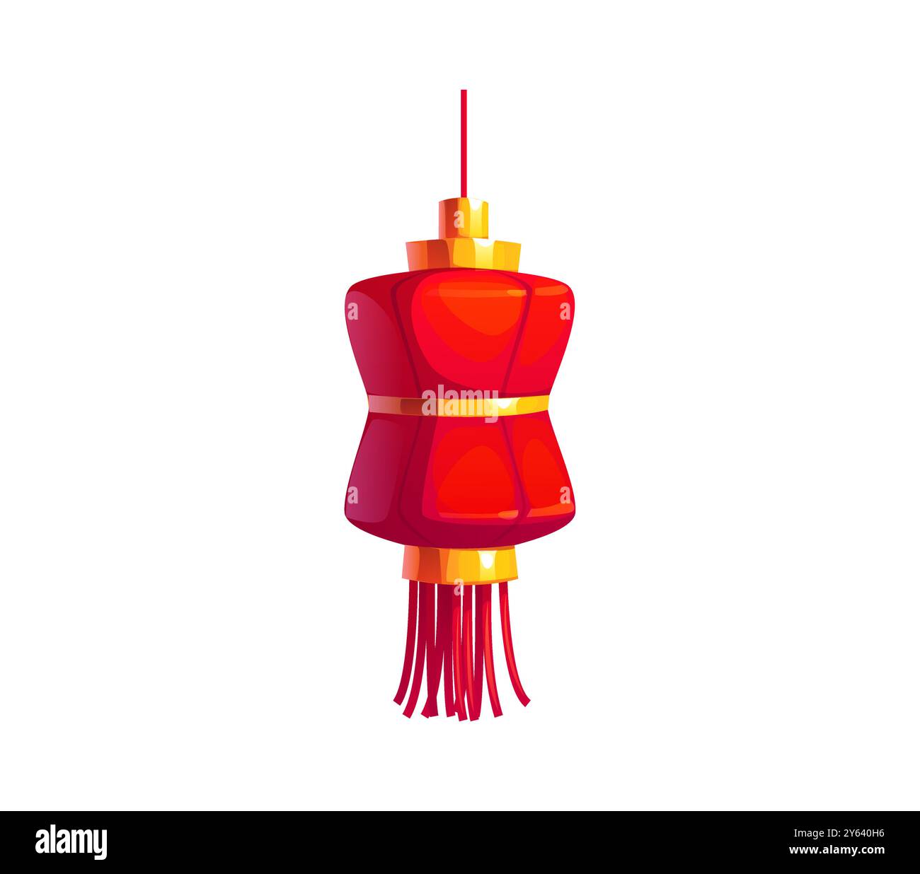 Cartoon Chinese festival red lantern, Asian Chinatown lamp, symbolizing ...