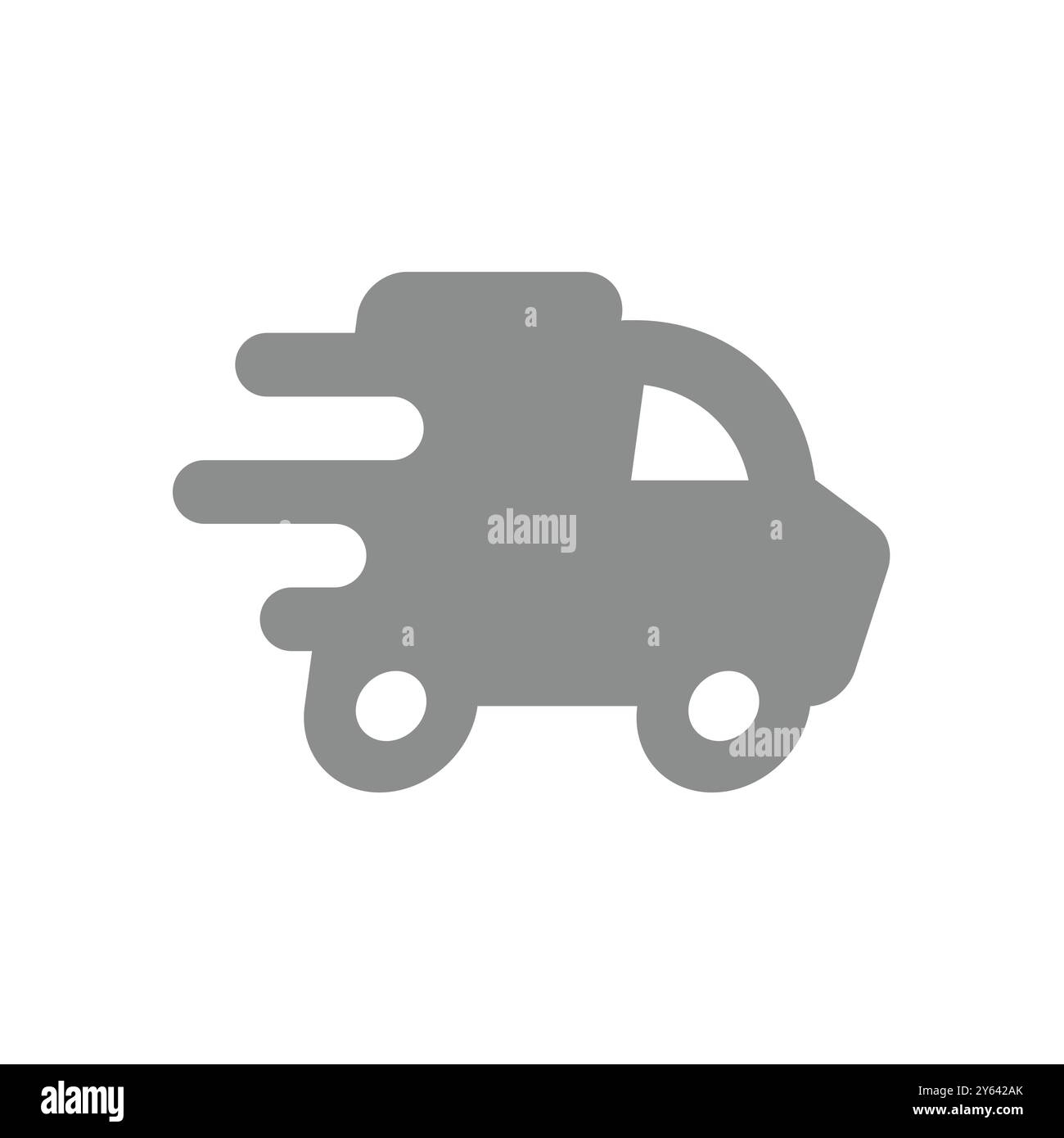 Fast delivery truck vector icon. Shipping and delivering service symbol. Stock Vector
