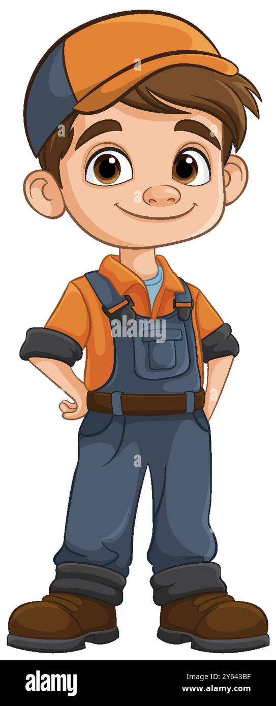 He is wearing an orange shirt Stock Vector Images - Alamy