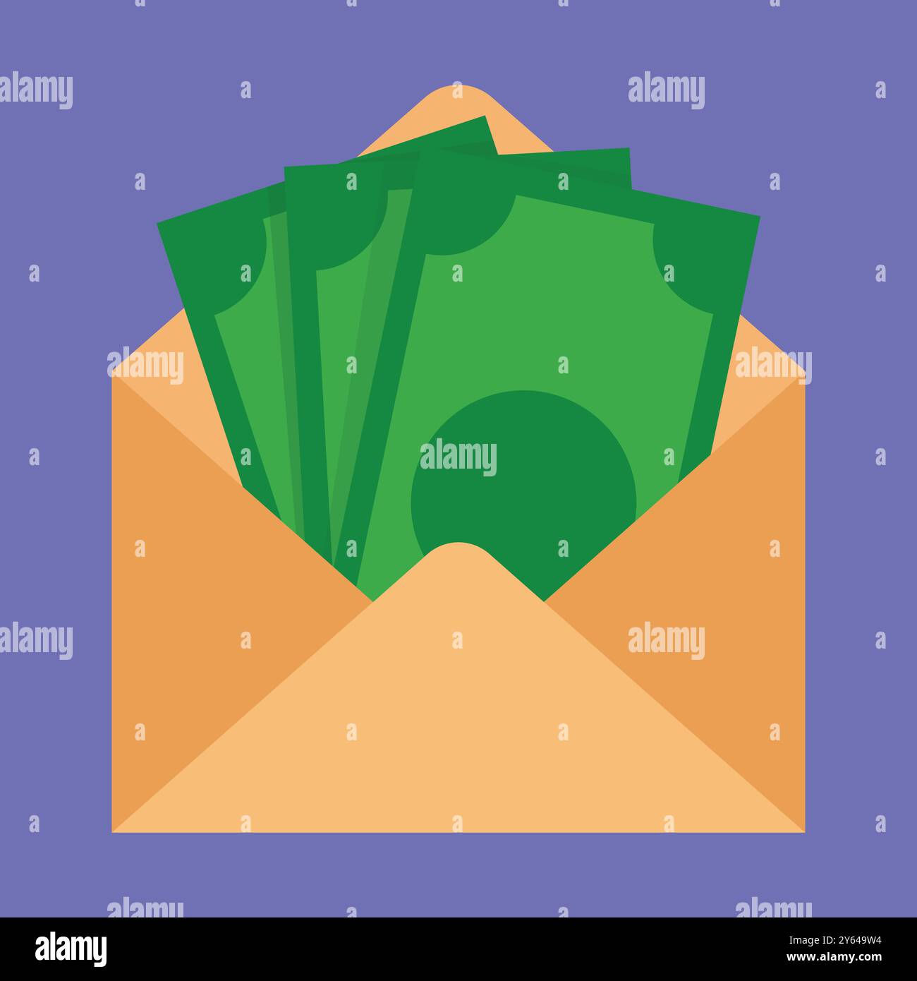 Money in envelop icon vector. Salary on mail envelop vector illustration. envelop with money icon Stock Vector