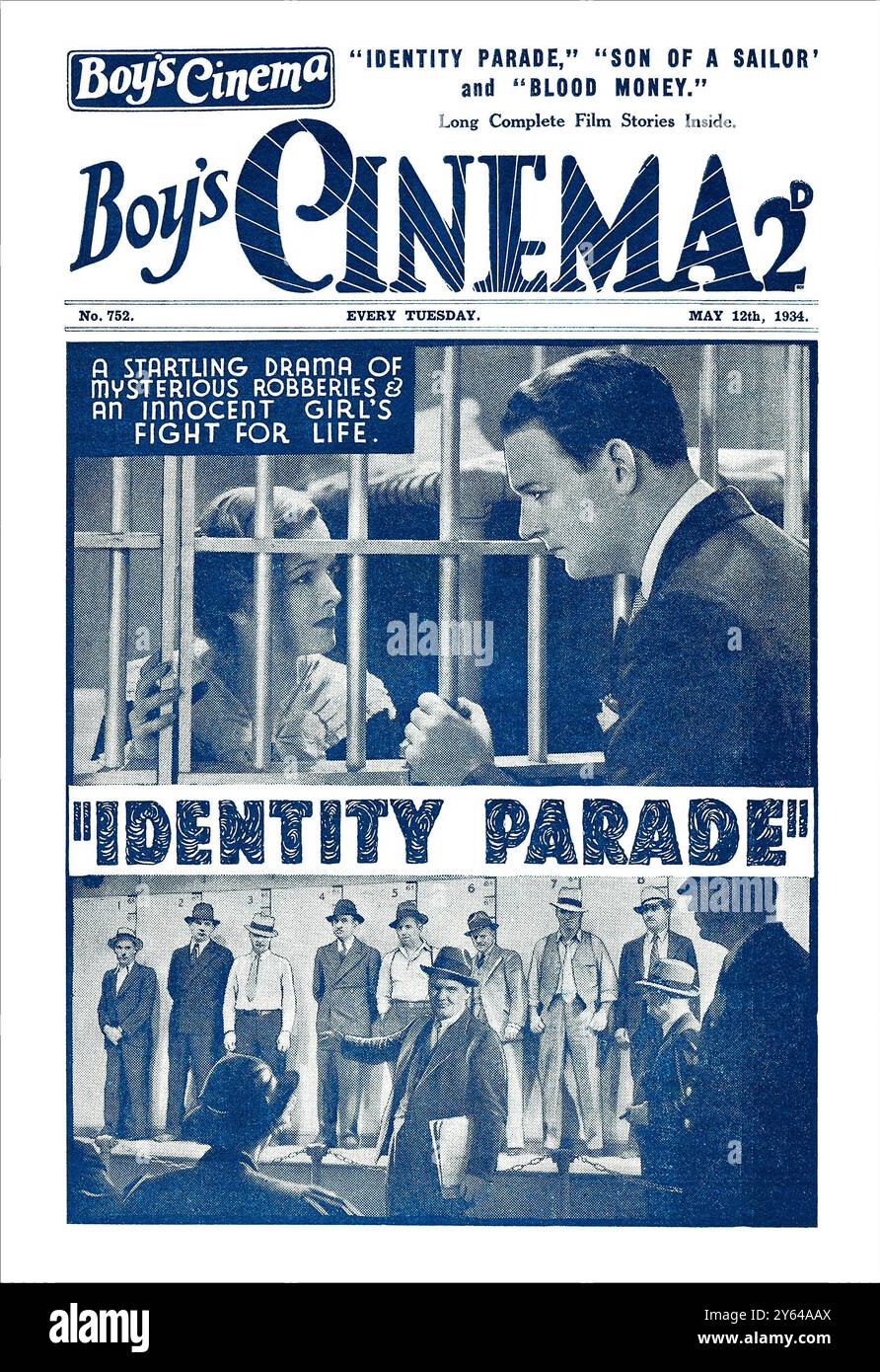 Vintage 1934 magazine front over of Boy's Cinema, featuring Identity ...