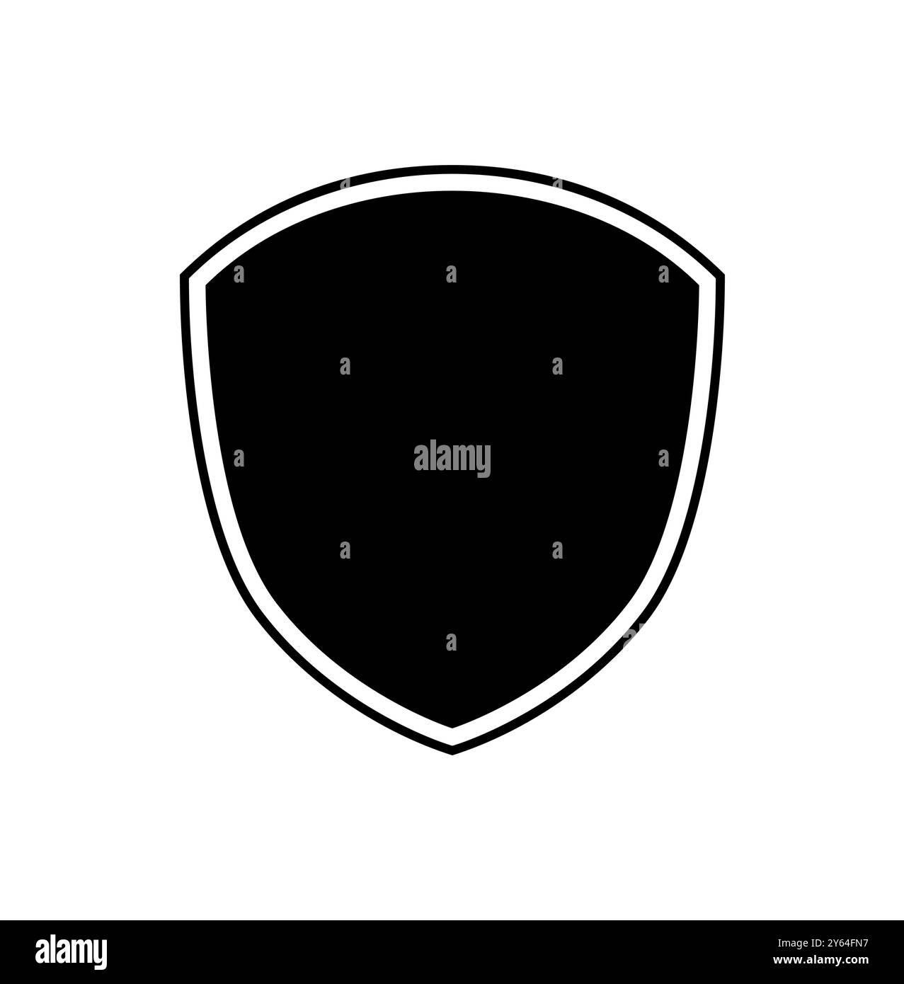 emblem Shield logo template flat illustration, shielding icon in black ...