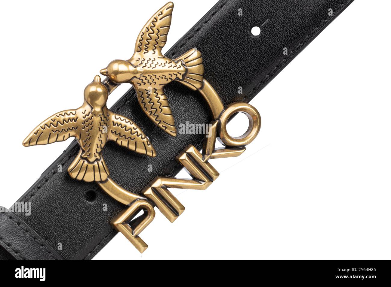 Mumbai Buckle Plain Peasant Belt - Black Leather with Red Buckle Mumbai Buckle Plain Peasant Belt - Black Leather with Red Buckle