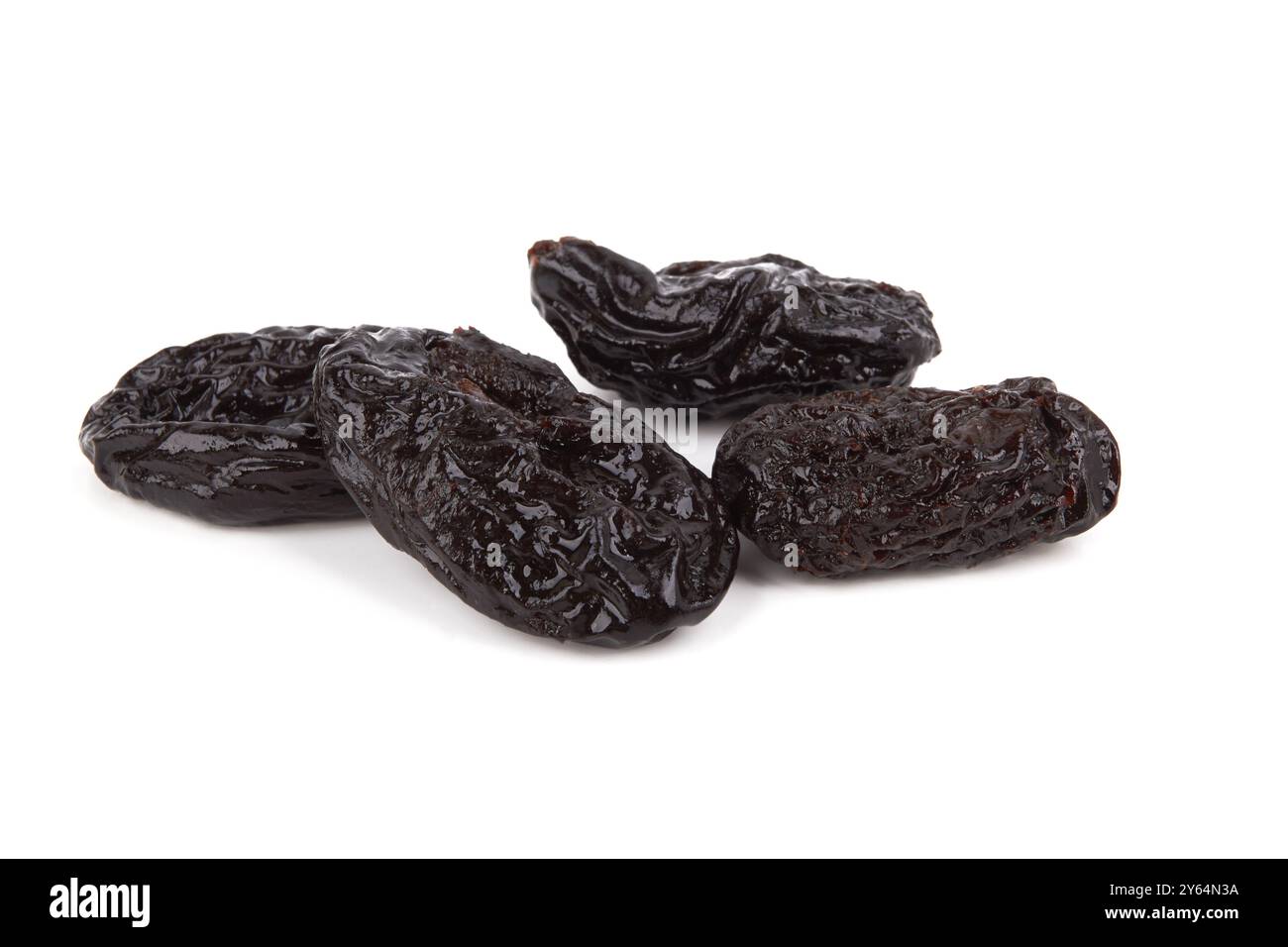 Prunes isolated on a white background Stock Photo