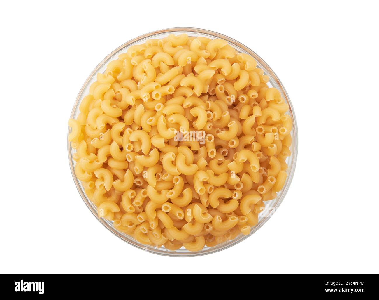 Elbow macaroni isolated on a white background Stock Photo