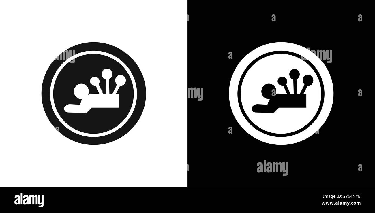 Acupuncture therapy icon linear vector graphics sign or symbol set for ...