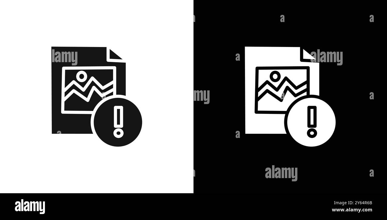Image Error icon linear vector graphics sign or symbol set for web app ui Stock Vector