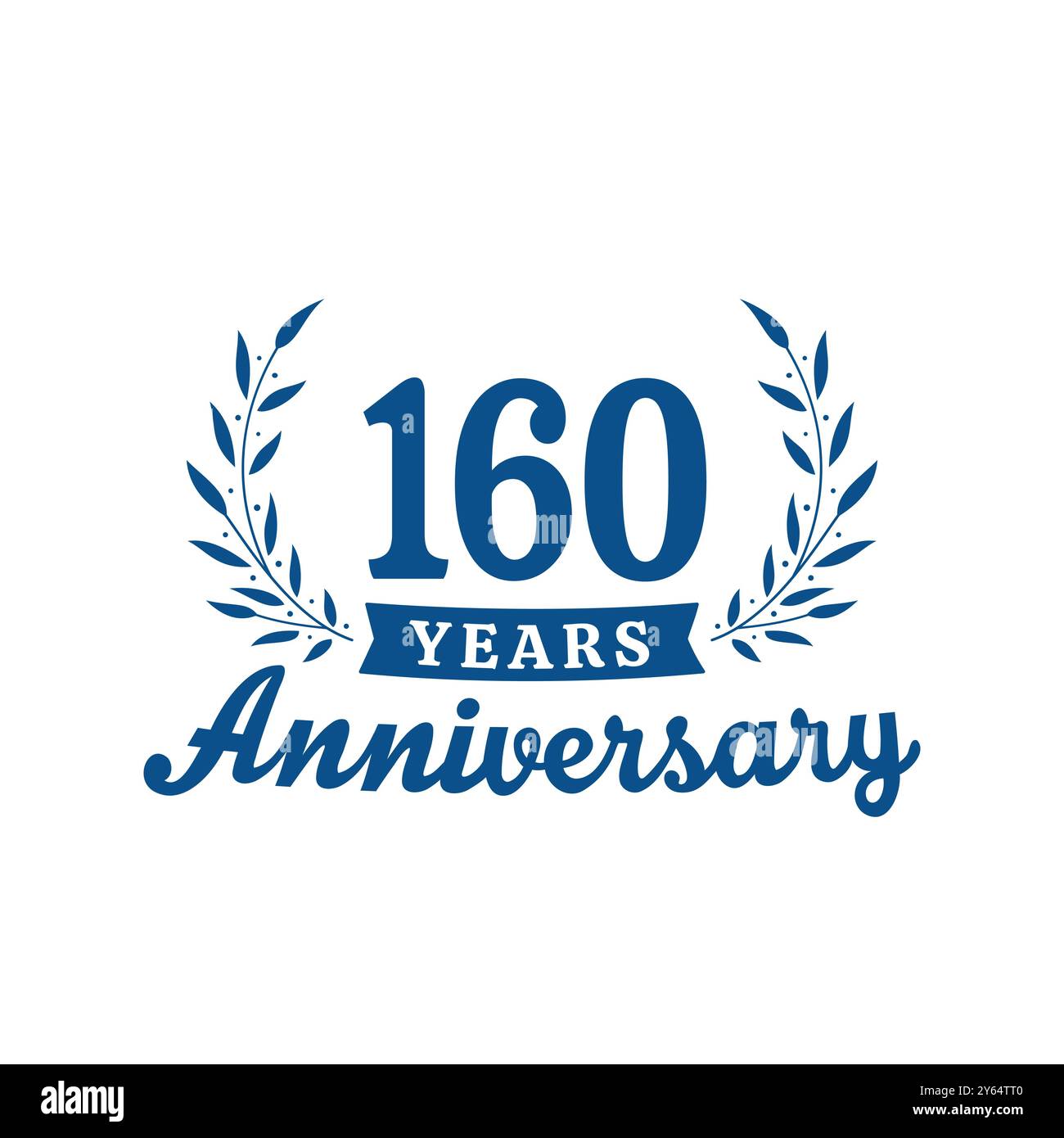 Celebrating 160 years anniversary logo design template. 160th ...