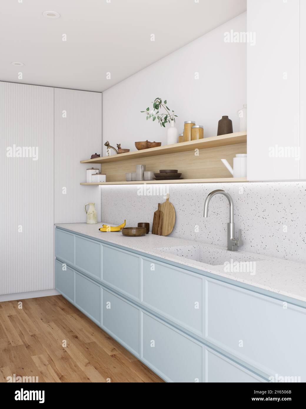 Discover modern minimalist kitchen design with elegant wood accents in ...