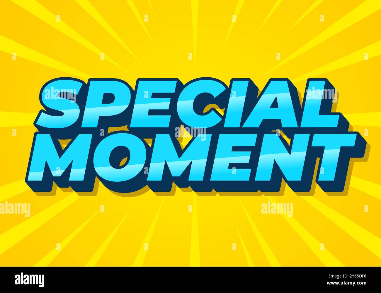 Special moment. Text effect design in 3D look with modern colors Stock ...