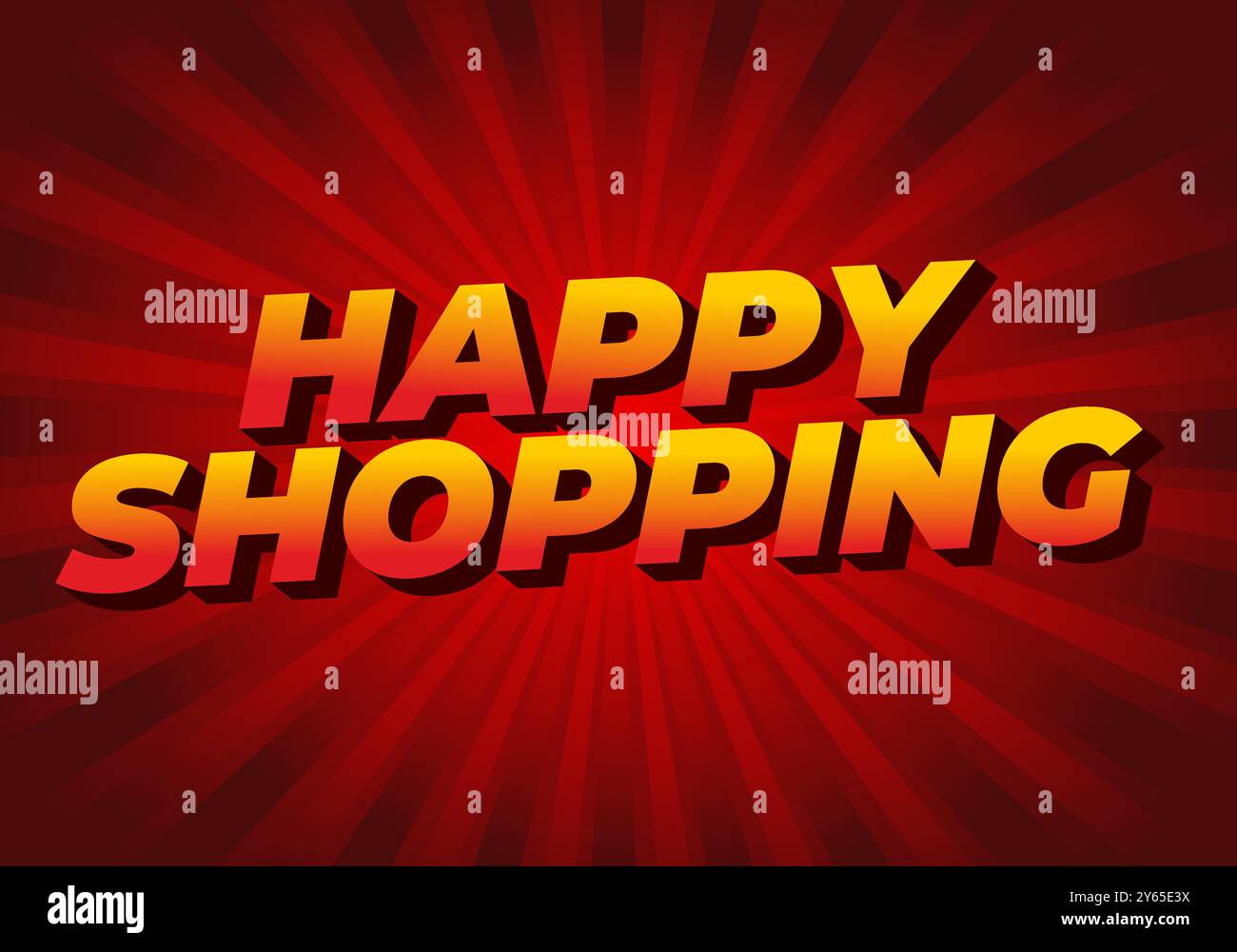 Happy shopping. Text effect design with 3D style and modern colors ...