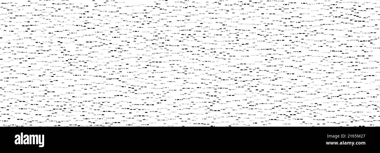 Abstract grey Morse code symbols on white background as a seamless pattern. Irregular bg with specific signs. Points and dashes in simple vector illus Stock Vector