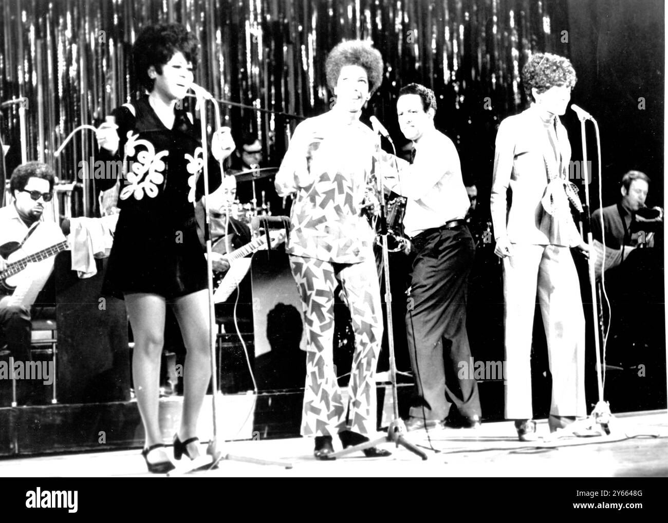 Diana Ross and the Supremes during a dress rehearsal for the Royal Variety Performance. Novmeber 18th 1968 Stock Photo